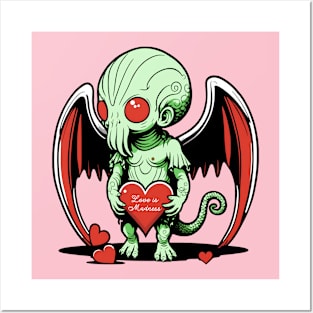 Kawaii Cthulhu Cupid: Love Is Madness Posters and Art